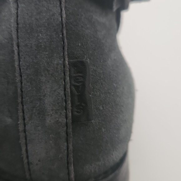 LEVI'S | Suede ankle boots gray black sz 7.5 - Picture 6 of 7